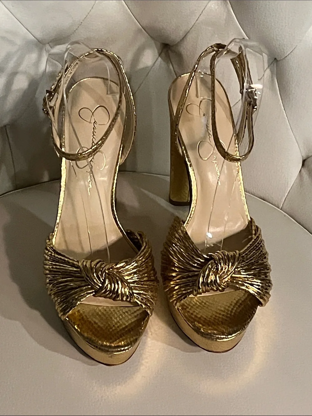 Jessica Simpson glam metallic